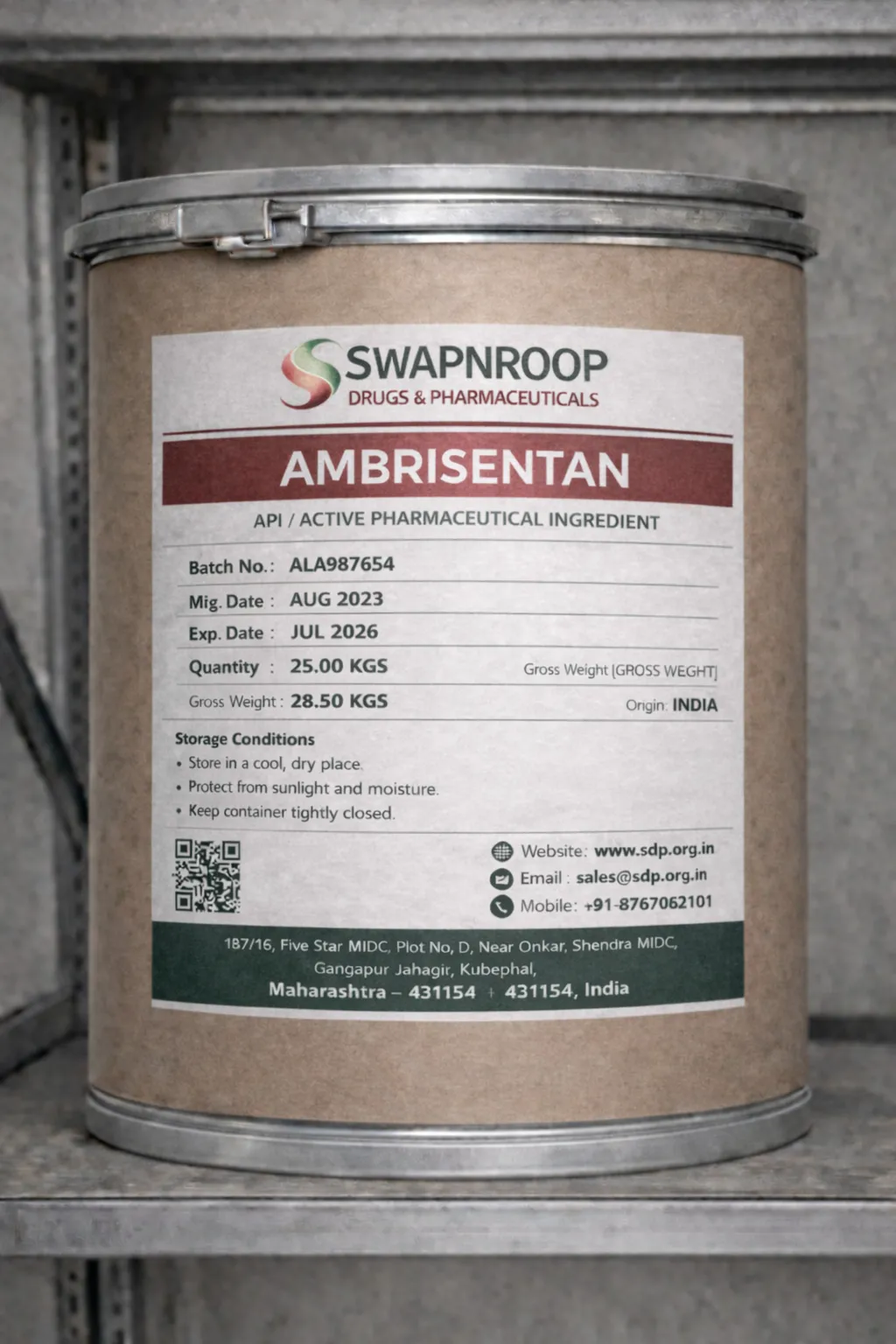 Ambrisentan API Manufacturer in Maharashtra India